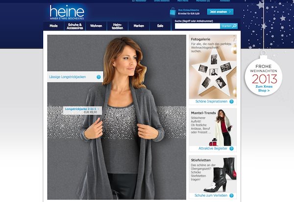 Heine Online Shop Startseite