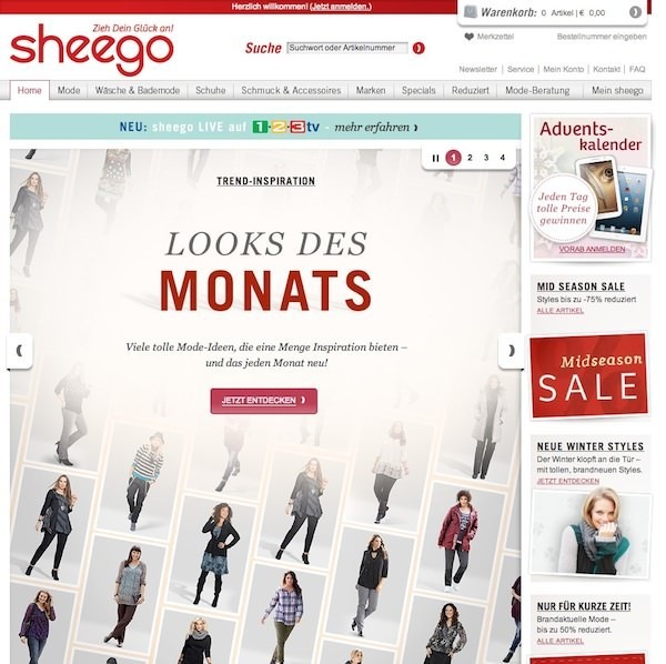 Sheego Online Shop Startseite