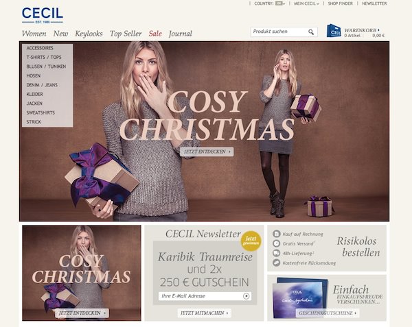 CECIL Online Shop Startseite