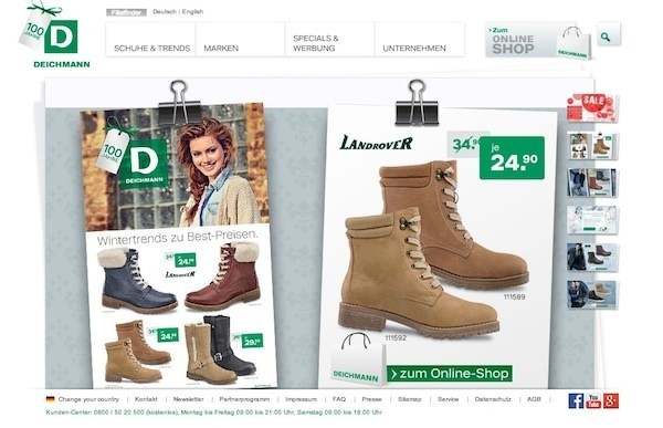 Deichmann Online Shop Startseite