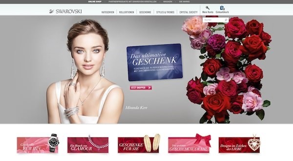 Swarovski Online Shop Startseite
