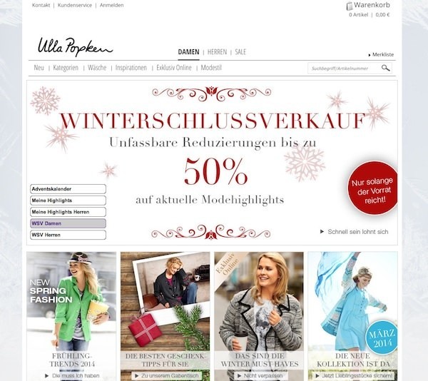 Ulla Popken Online Shop Startseite
